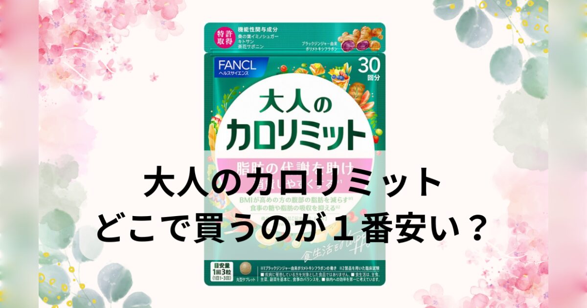 大人のカロリミットはどこで買うのが安い